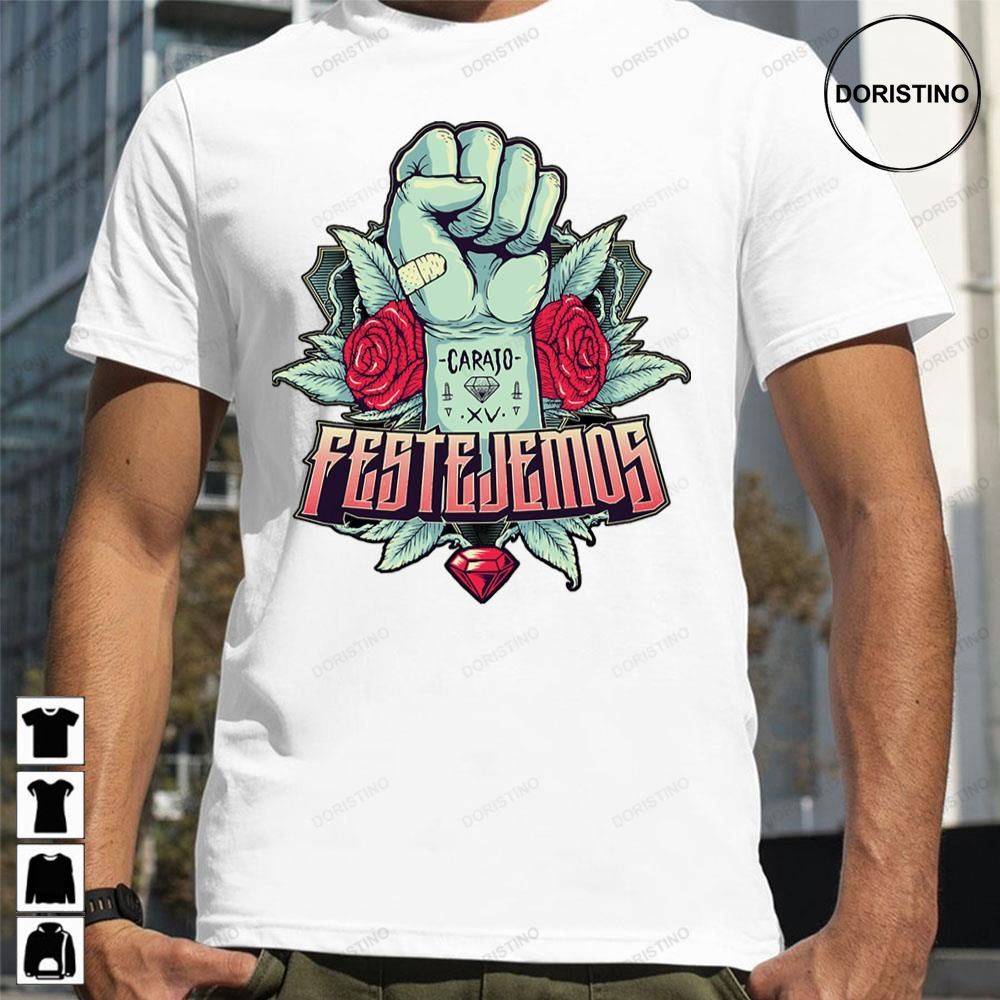 Carato Festejemos Hand Roses Retro Vintage Limited Edition T-shirts